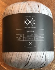 Knit and Crochet Premium Yarn Raffia 100 Cellulose Rayon 99 Yard Gray