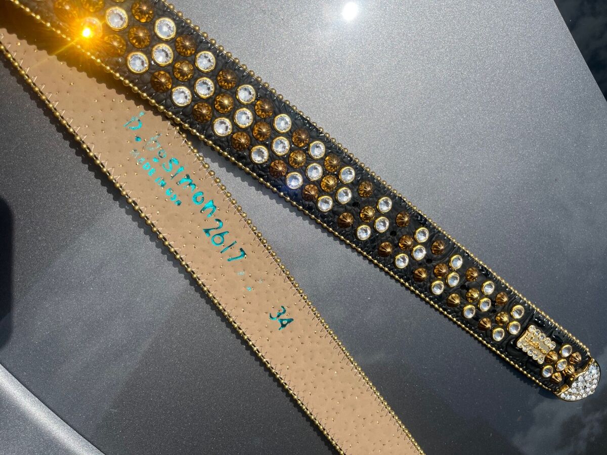 bb simon belt size 34 black and gold brand new never worn | eBay bb simon belt size 34 black and gold brand new never worn | eBay