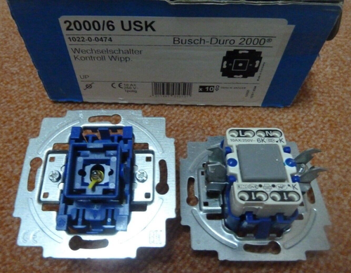 Busch Jaeger | 2000/6 US | Omschakelaar inzetstuk 2000/6 US | 2CKA001012A1069 | Installatieschakelaar