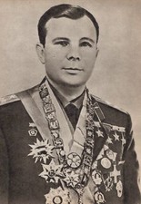 Yuri Gagarin 1969 Soviet Cosmonaut Photo Postcard