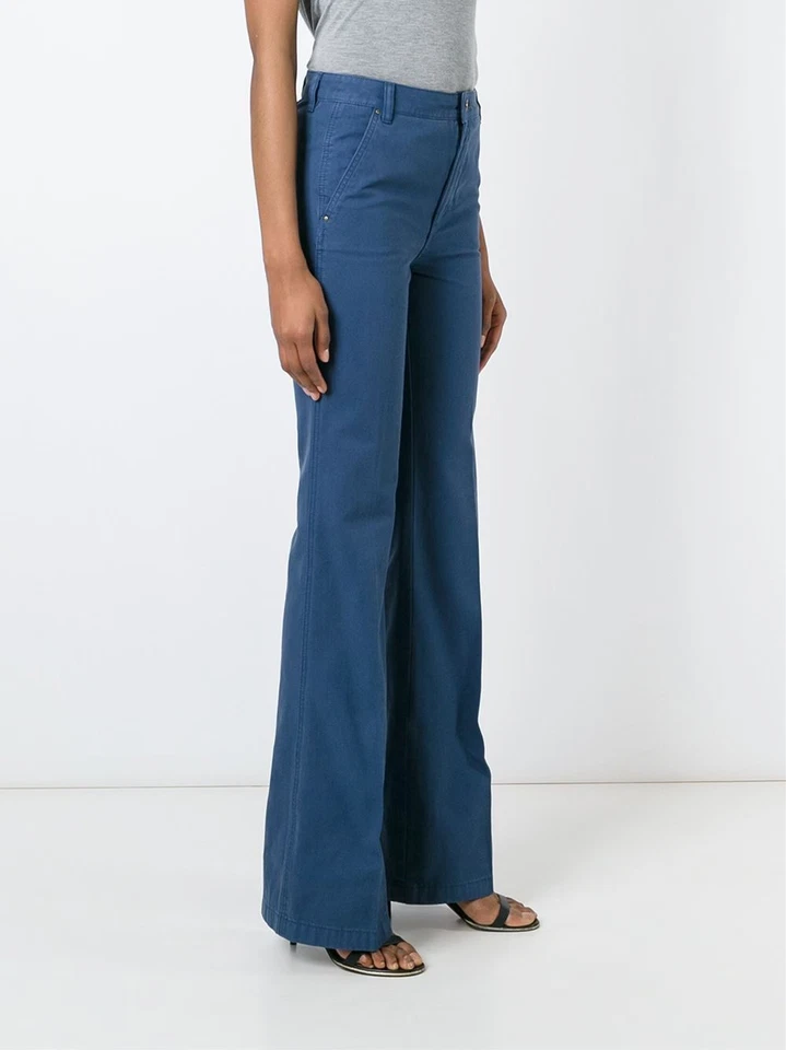 TORY BURCH Harbor Flared Cotton Trousers Pants Size 29 NWT $195 - Image 2 of 4