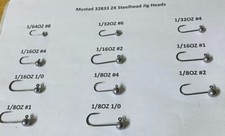 Heavy Duty Round head jigs with 32833 mustad 2X strong varies sizes