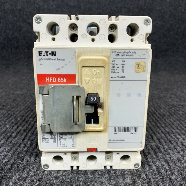 Eaton HFD 65k Circuit Breaker 30 Amp 600 VAC 3 Pole for sale online eBay