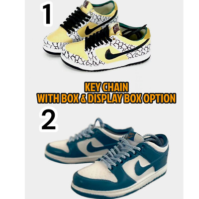 SB Dunk Low Mini Shoe Sneaker Key Chain, Bag Charm Collectible With Display Box