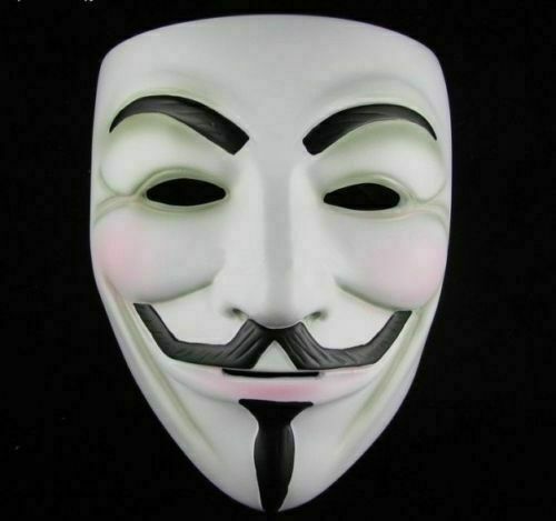 V for Vendetta Hacker Mask Project Zorgo Halloween Cosplay Party Costume Props