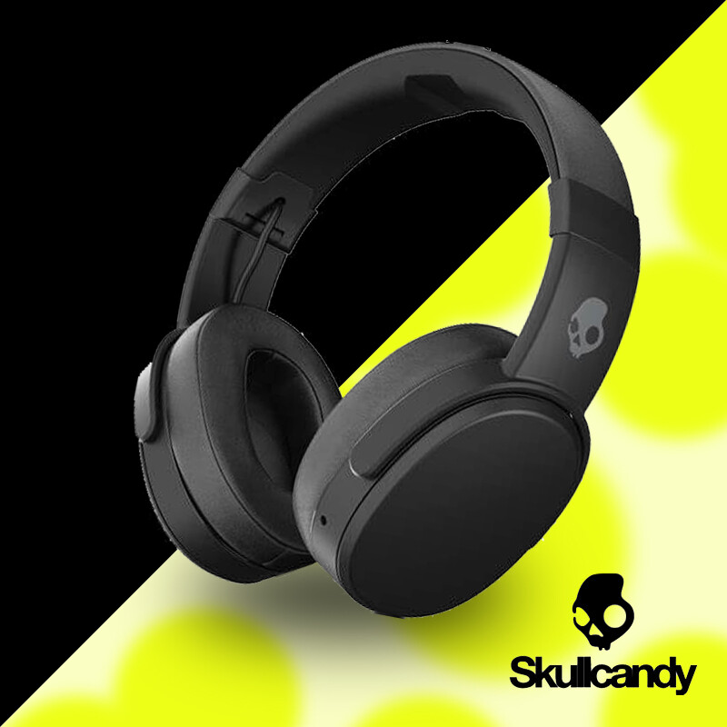 Skullcandy Crusher Wireless Over-Ear Headphone Bluetooth Bass Headset - BLACK