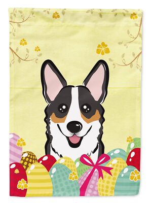 Caroline's Treasures BB1937CHF Tricolor Corgi Easter Egg Hunt House Flag Larg...