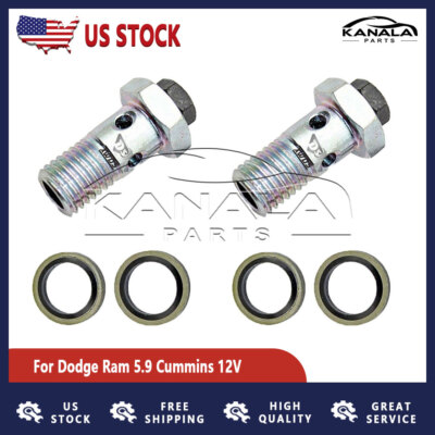 Bolt Fuel Filter Joint Tube 3911446 3905860 For Dodge Ram 5.9 Cummins 12V
