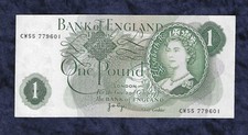 ONE POUND BANK NOTE �1 - BE81c - AUNC - UNCIRCULATED - PAGE - CW55