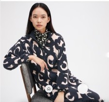 New Marimekko Uniqlo Fleece Printed Full-zip Jacket Tawny Owl Xl