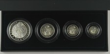 2010 SILVER PROOF BRITANNIA 4 COIN COLLECTION - COMPLETE - 3500 sets complete