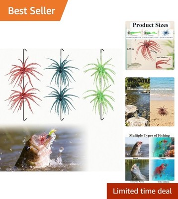 6pcs Soft Plastic Octopus Baits for Bass - Japanese Finesse Worm Set