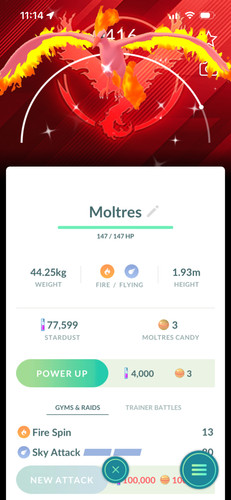 Shiny Moltres Go Tour Special Background | Pokémon GO | Mini PTC