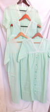 Vintage Nightgown Robe Set Lot 4 Mint Green Embroidered Cottagecore Sleepwear