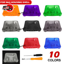 Bitfunx Replacement Shell Case for N64 Nintendo 64 Console Transparent Plastic