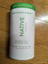 Native Deodorant CUCUMBER  MINT Aluminum Paraben  Plastic Free 2.65oz
