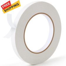 Gunlar Double Side Tape,1/2inch*100FT Adhesive Fabric 1/2INCH/100FT, White 