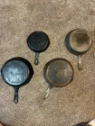 Lot Of 4 Wagner Ware Cast Iron Skillets No. 6,6,5,3