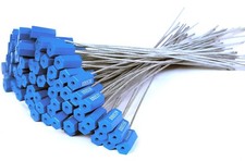 LeadSeals 1,000 Blue Steel Security Cable Seals Metal Numbered Tags Tamper Proof