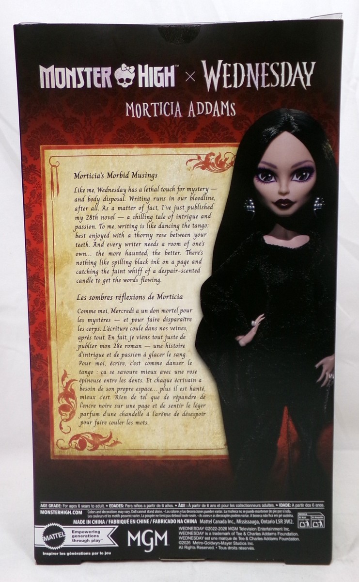 Mattel Monster High x Wednesday Morticia Addams 11.5