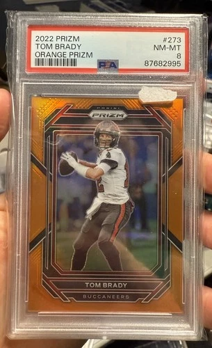 2022 Panini Orange Prizm #273 Tom Brady Buccaneers #/249 PSA 8