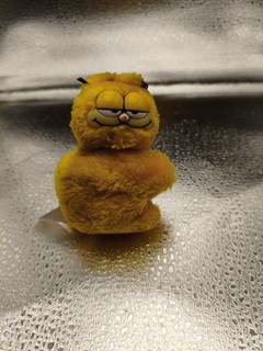 Garfield Vintage Klemmfigur Klammertier Plüsch 10cm Orange Zettel nicht Lesbar