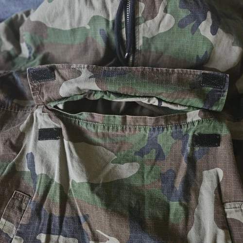 Forever 21 Men Woodland Camo Ripstop Anorak Pullover Jacket US Large image 5