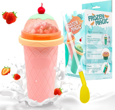 Slushie Cup, Smoothie Cups with Lids & Straws, Slushy Cup for Juices, Milk and I