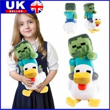 Jay Franco Minecraft Plush Pillow Buddy Plushie Stuffed Pillow Chicken Jockey UK