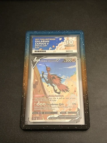Galarian Zapdos Chilling Reign 174 Ace 10 Perfect Subgrades Grail Guard Included
