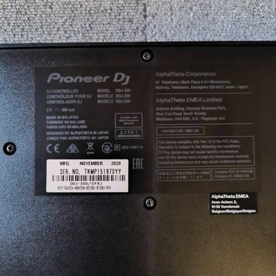 Pioneer DJ DDJ-200 DDJ200 2-Channel 2ch DJ Controller W/USB Cable
