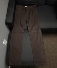 Goodfellow  Co Men's Brown Cotton Straight Leg Casual Pants Button Zip