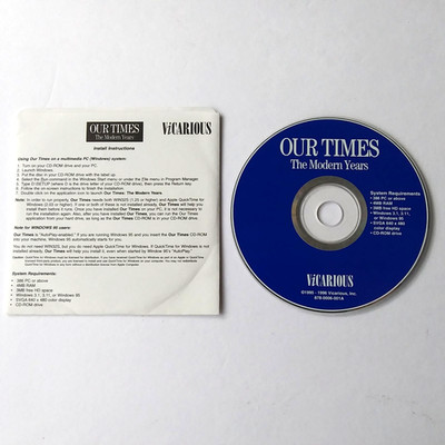 Our Times The Modern Years CD-ROM Vicarious History Multimedia Windows 95 PC