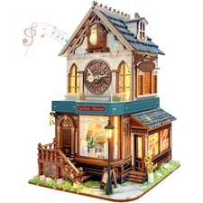 3D Wooden Puzzle DIY Mini House Kit, Cuckoo Clock Model