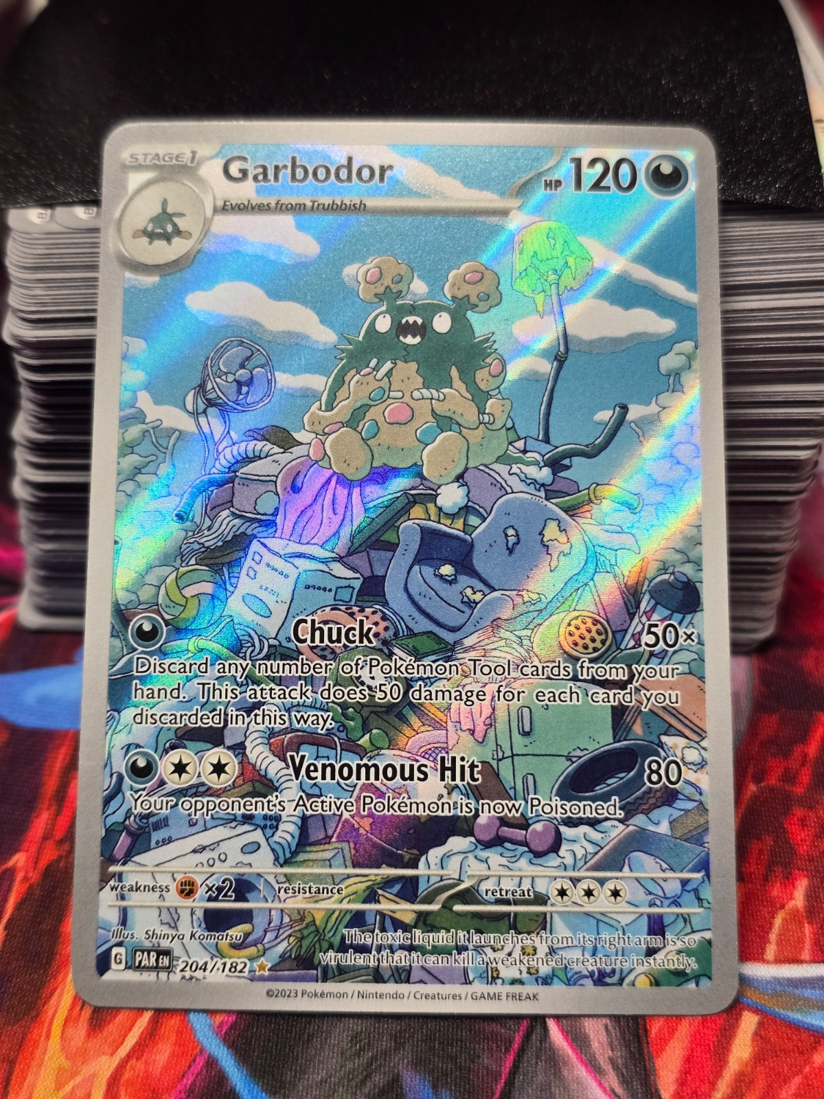Garbodor 204/182 Illustration Rare Paradox Rift Pokemon Near Mint