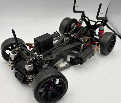 HPI 1/10 電動RC RS4 Mini Pro メカ付シャーシ ボディ付 For parts HPI RS4 Mini carbon chassis with motor Wheelbase 210mm