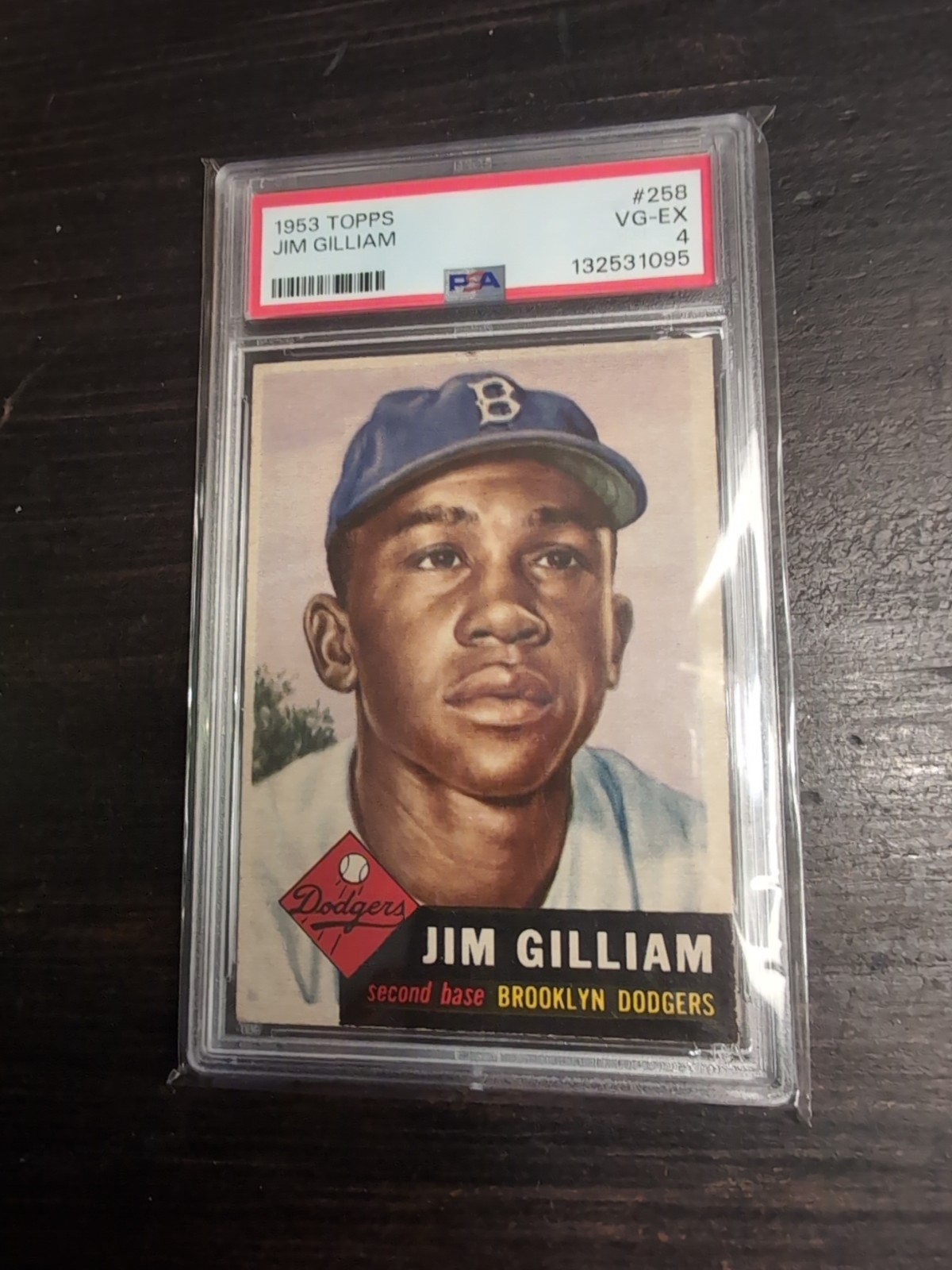 1953 Topps Baseball #258 Jim Gilliam PSA 4