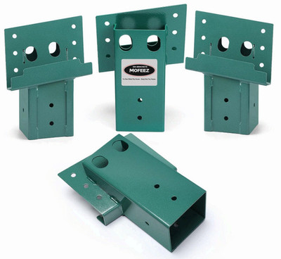 Outdoor 4x4 Angle Brackets for Deer Stand & Hunting Blind (Green, 4-Pack)