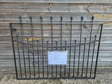 Ball Top Wrought Iron Style Metal Garden Gate 1320mm Wide x 1000mm High