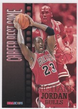 MICHAEL JORDAN 1997 Chicago Bulls NBA Hoops CAREER BEST GAME Basketball Card 
