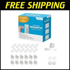Baby Proofing Magnetic Cabinet Locks - 12 Locks 2 Keys