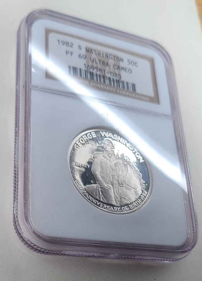 1982-S George Washington Commemorative Half Dollar NGC PF69 Ultra Cameo - Image 3 of 4