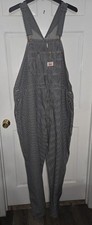 Roundhouse bib overall work NWT coveralls dark blue stripe / light blue