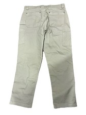 Duluth Trading Flex Fire Hose Relaxed Fit Cargo Pants Tan Meas. 38x34