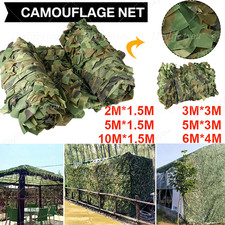 1.5-6M Heavy Duty Army Camouflage Net Camo Netting Cover Outdoor Woodland Hiding