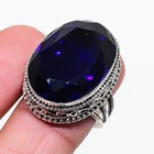AFrican Amethyst Gemstone 925 Sterling Silver Ring Handmade Jewelry Oval  Ring