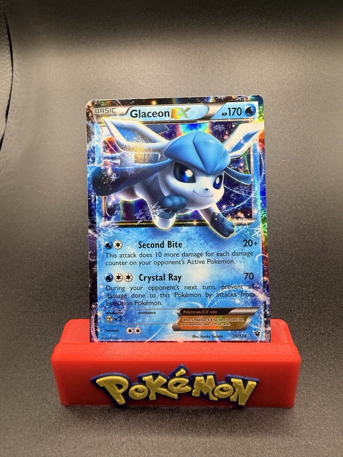 Glaceon EX 20/124 XY - Fates Collide - Pokemon Card - NM Holo