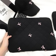 13-14 inch Cute Bow Laptop Sleeve Case, 13.3 inch Puffy Laptop Sleeve Bag Com...
