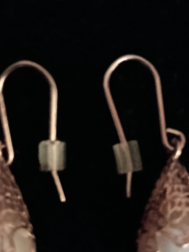 Израиль золото 14 карат. Большой 9 мм белый жемчуг подвеской капли серьги! Красивый!! WOW - Изображение 4 из 4