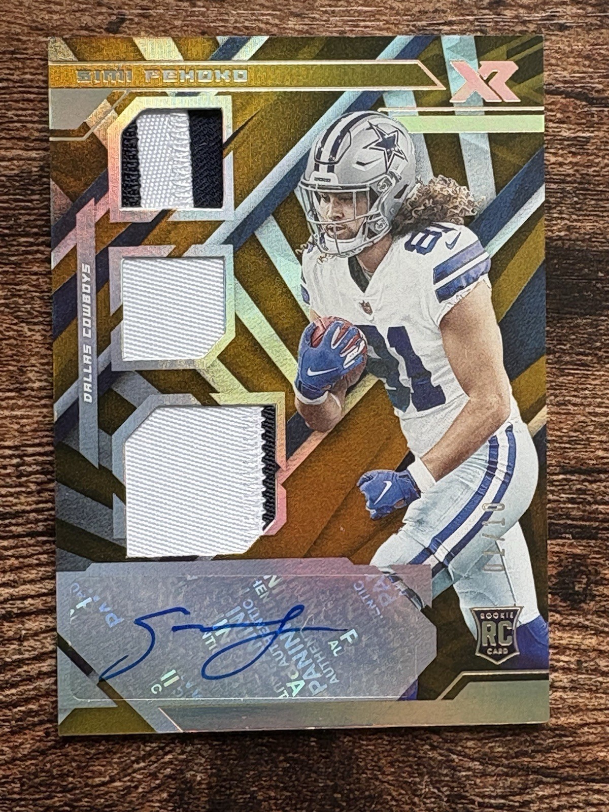 Simi Fehoko Panini XR #241 Triple Swatch Autograph